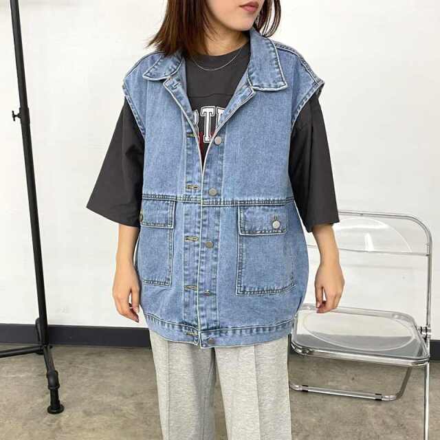 デニムビッグベスト