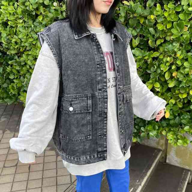 デニムビッグベスト