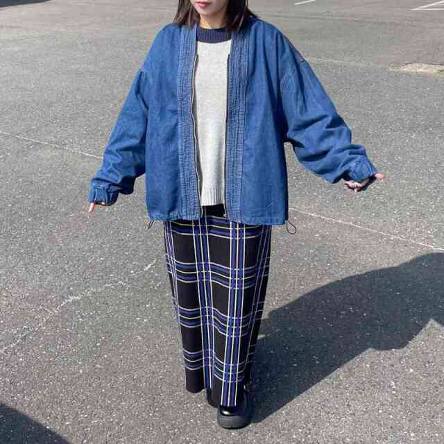 チェックIラインスカート