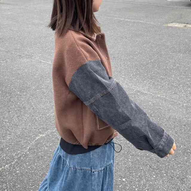 袖デニムジャケット