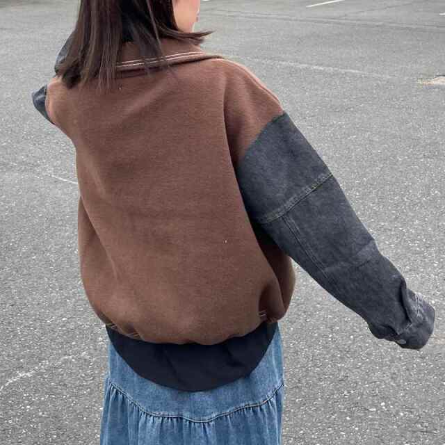 袖デニムジャケット