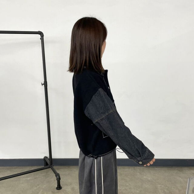 袖デニムジャケット