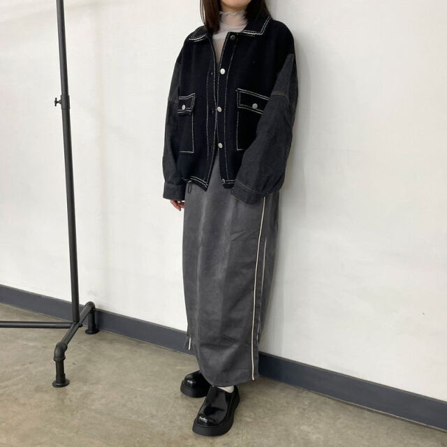 袖デニムジャケット