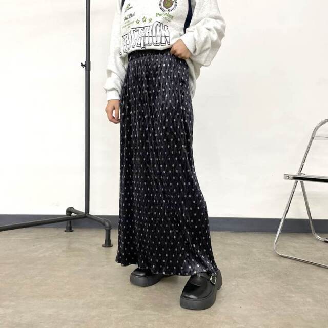 ベロアドットIラインスカート
