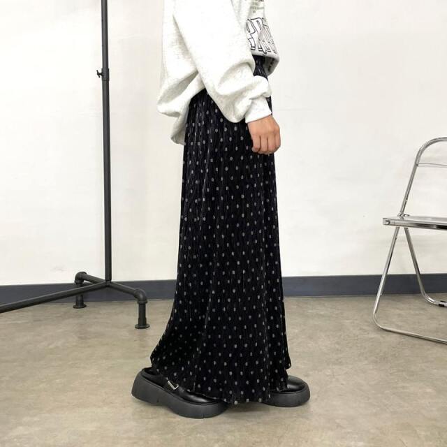 コムデギャルソンガール ドット ベロアスカート COMME des GARCONS GIRL ベロア ドットスカート S COMME des GARCONS