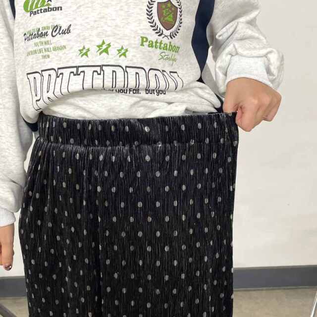 ベロアドットIラインスカート