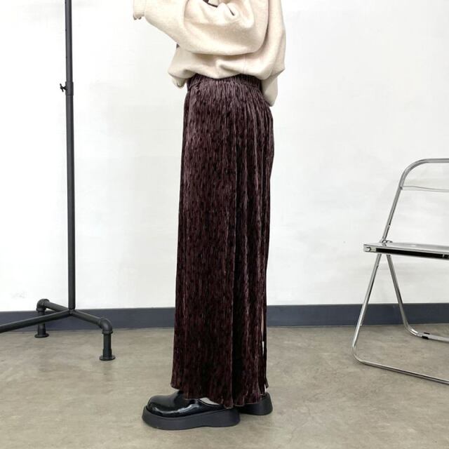 ベロアドットIラインスカート