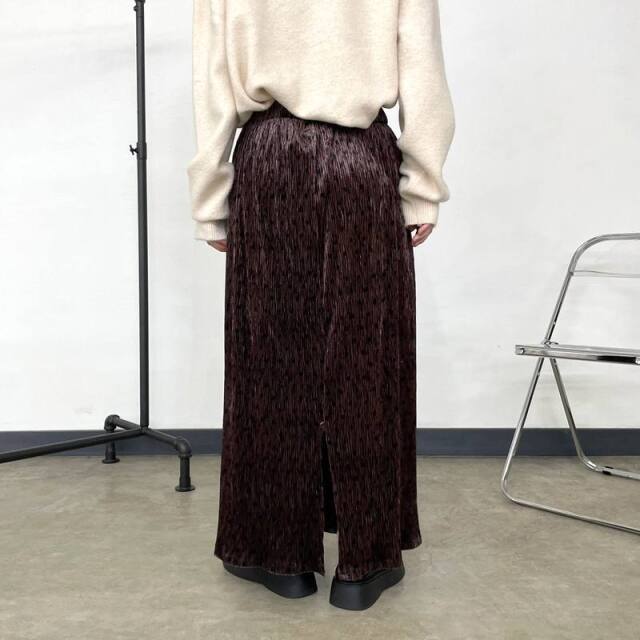 ベロアドットIラインスカート