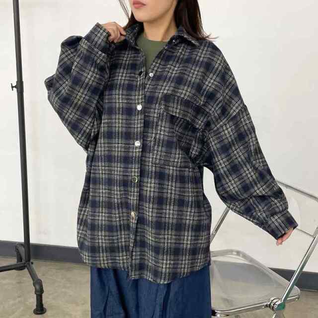チェックビッグシャツ