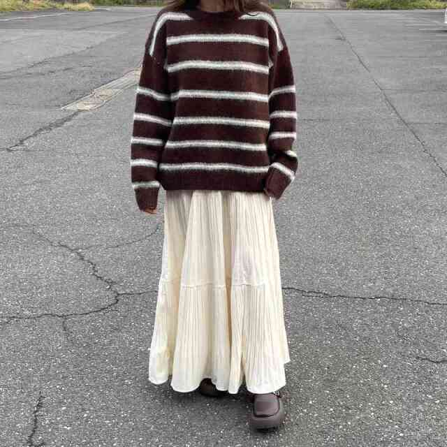 カットスウェードティアードスカート