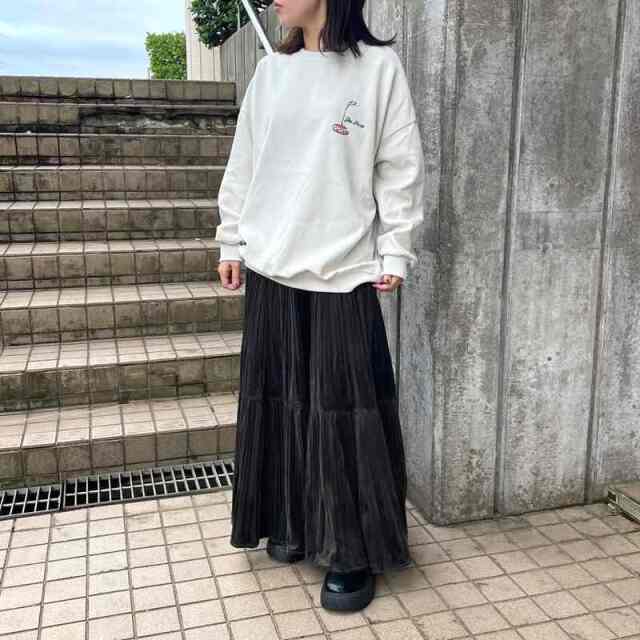 カットスウェードティアードスカート