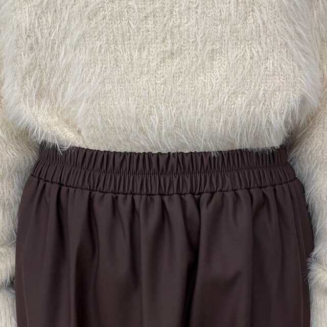 合成皮革ティアードスカート