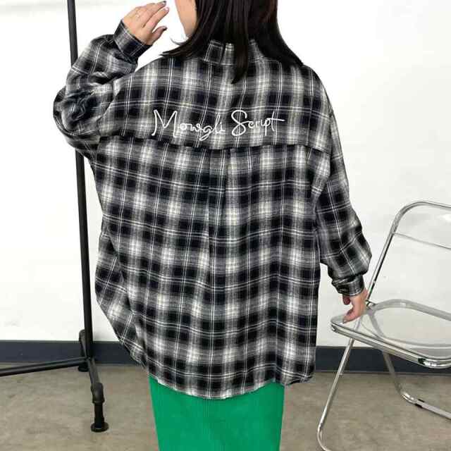 『完売品』　FCRB 22AW チェックシャツ　バックロゴ　黒× 灰　【M】 CRB バックロゴチェックシャツ|TiMTiMオンラインストア