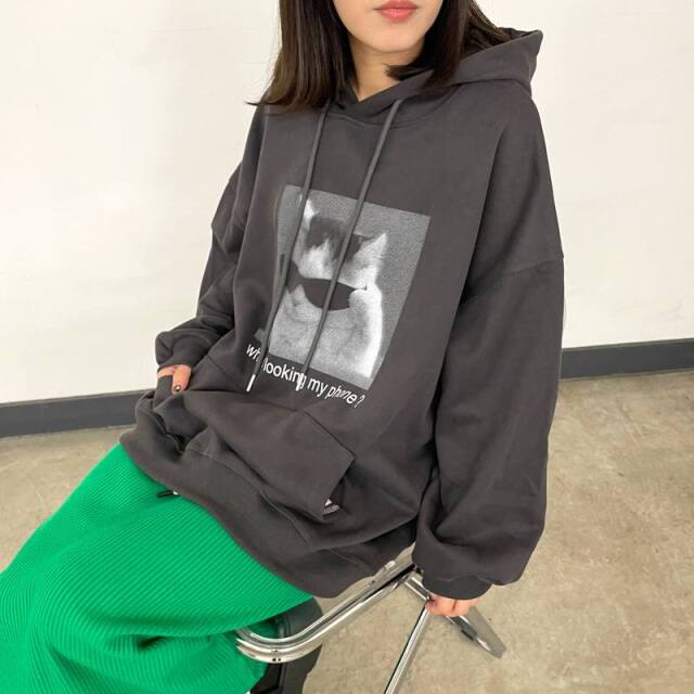 ネコサングラスパーカー