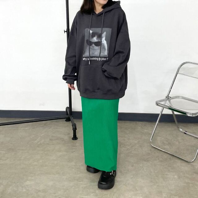 ネコサングラスパーカー