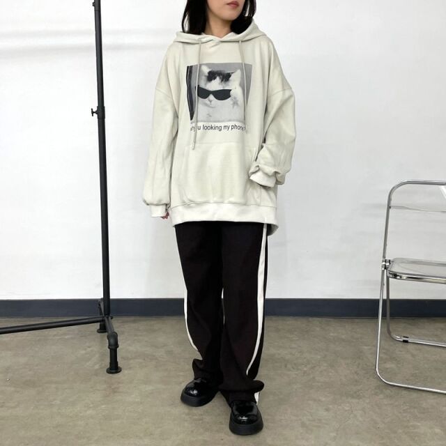 ネコサングラスパーカー