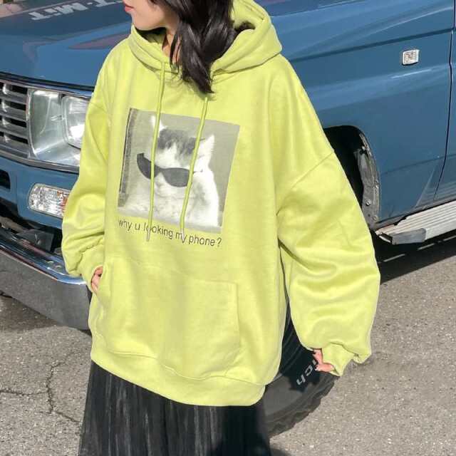 ネコサングラスパーカー