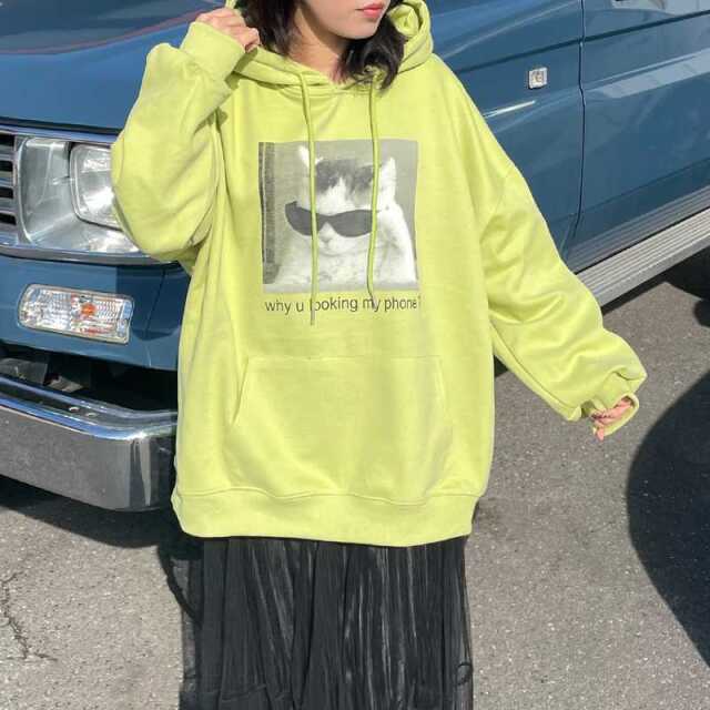 ネコサングラスパーカー