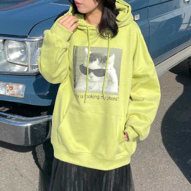 ネコサングラスパーカー