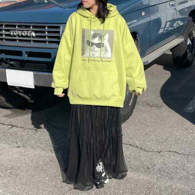 ネコサングラスパーカー