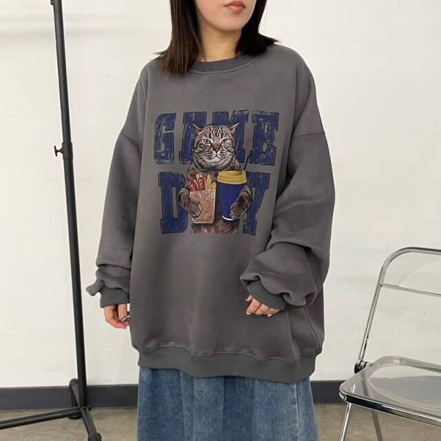 ネコプリントプルオーバー