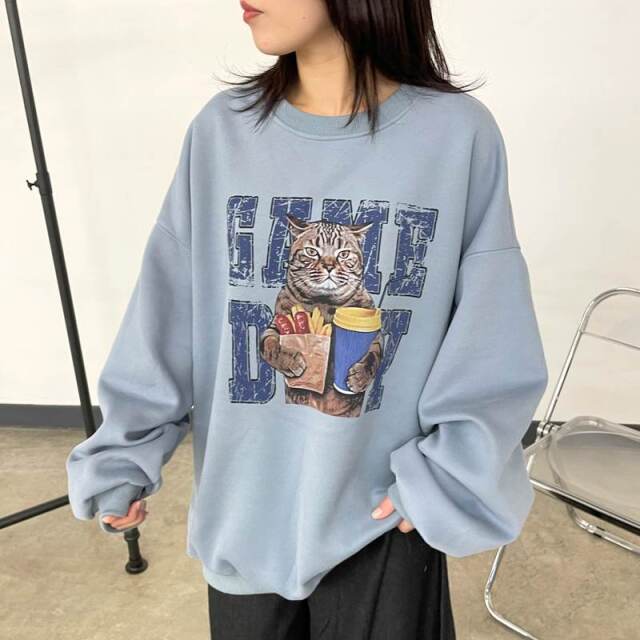 ネコプリントプルオーバー