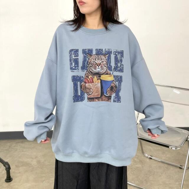 ネコプリントプルオーバー