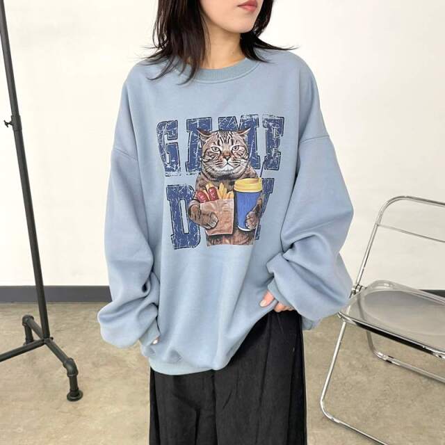 ネコプリントプルオーバー