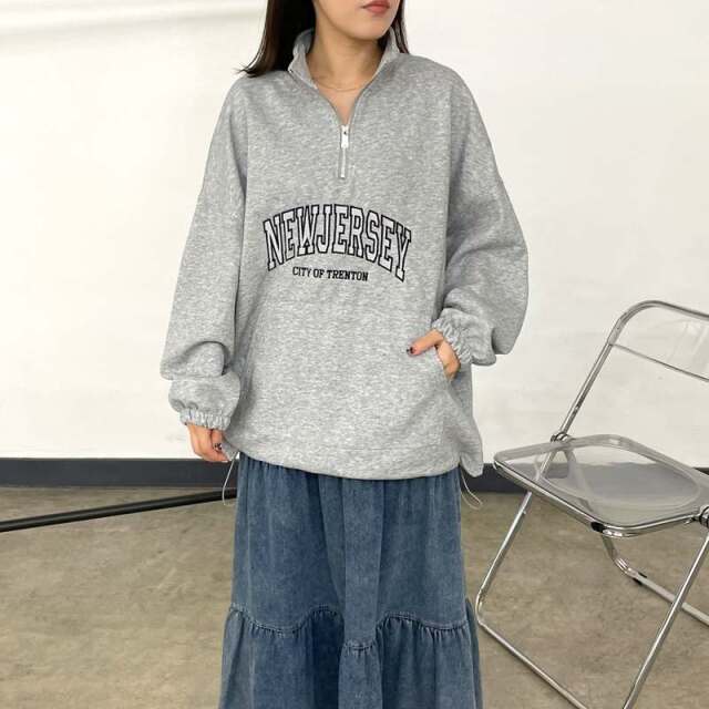 CRB 刺繍ロゴスタンドハーフジッププルオーバー|TiMTiMオンライン