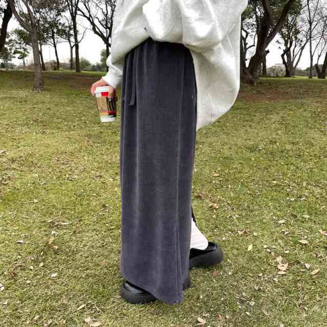 コーデュロイIラインスカート