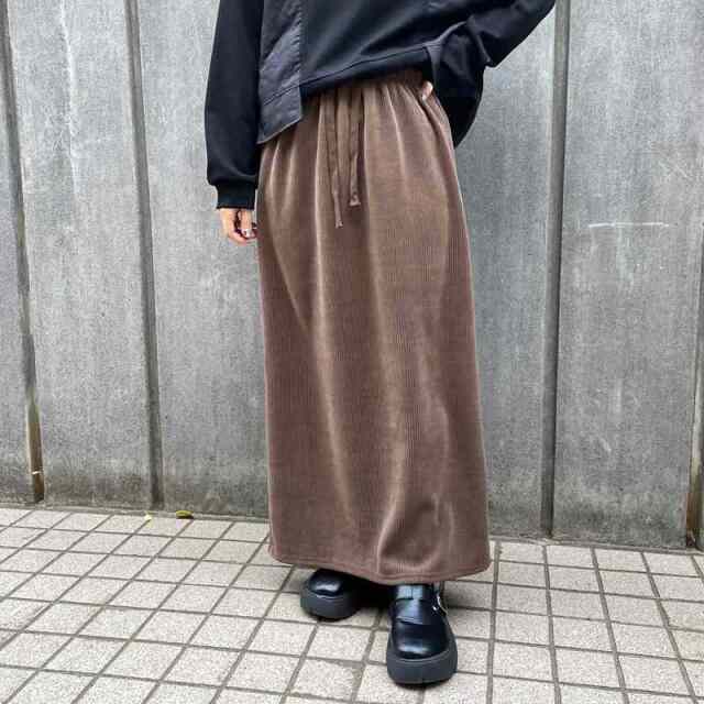 コーデュロイIラインスカート