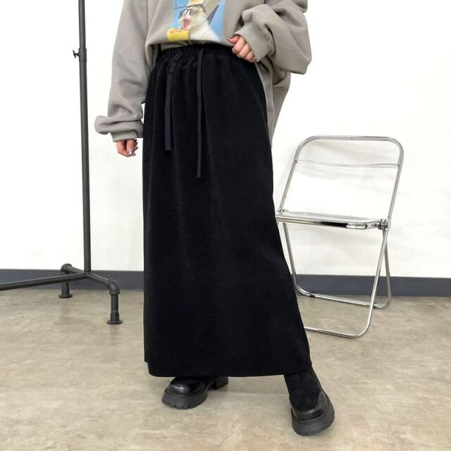 コーデュロイIラインスカート