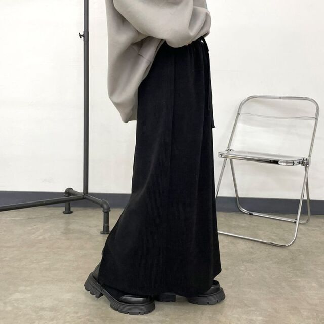 コーデュロイIラインスカート