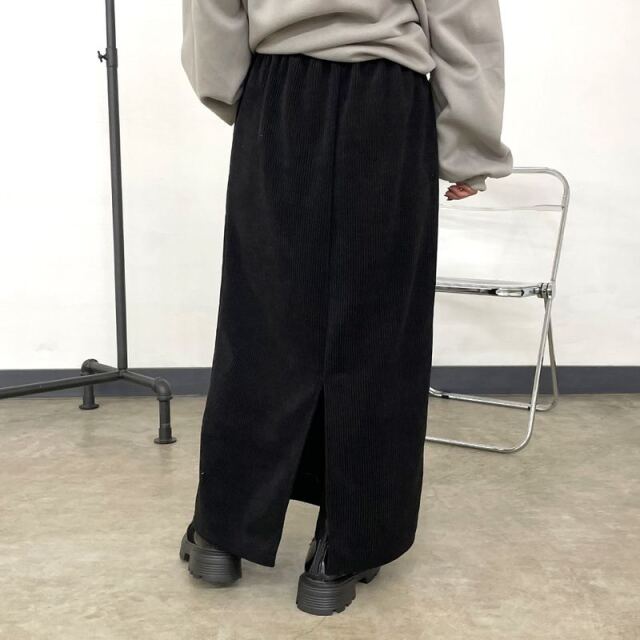 コーデュロイIラインスカート