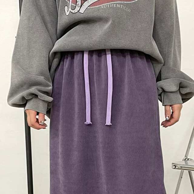 コーデュロイIラインスカート