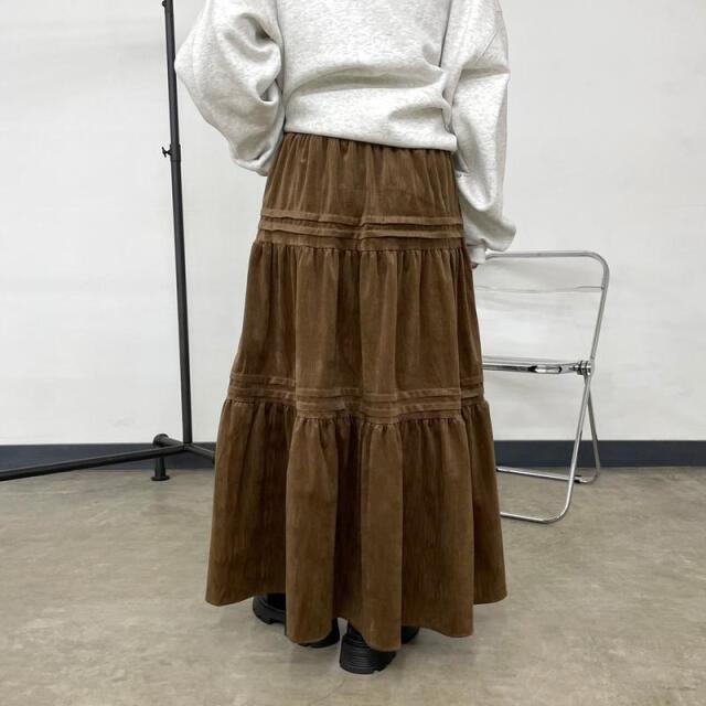 コーデュロイティアードスカート