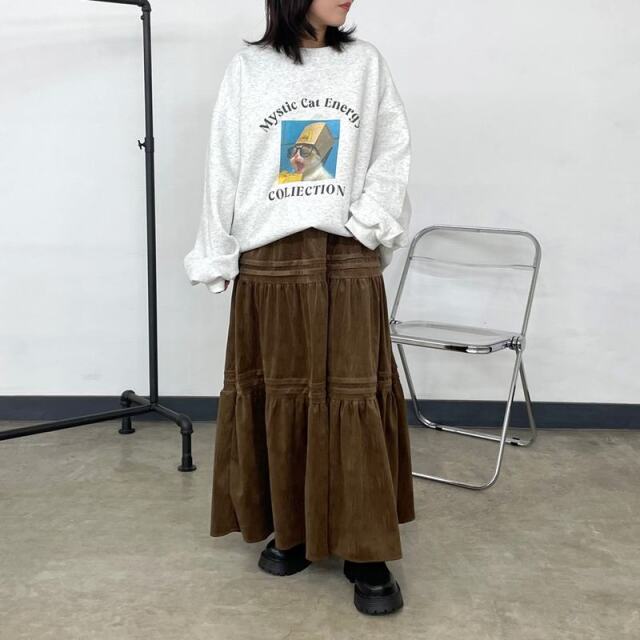 コーデュロイティアードスカート