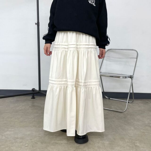 コーデュロイティアードスカート