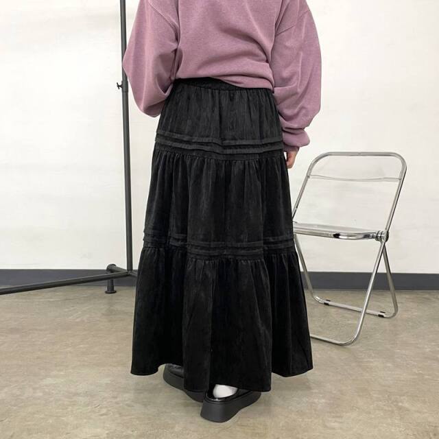 コーデュロイティアードスカート