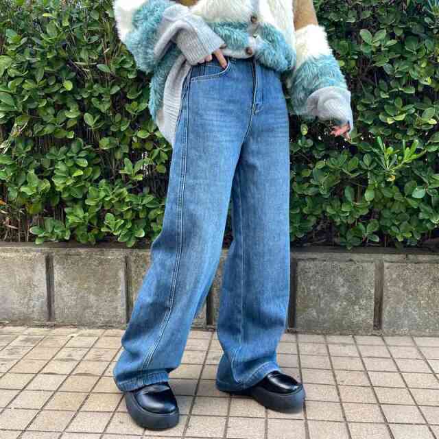暖デニムパンツ