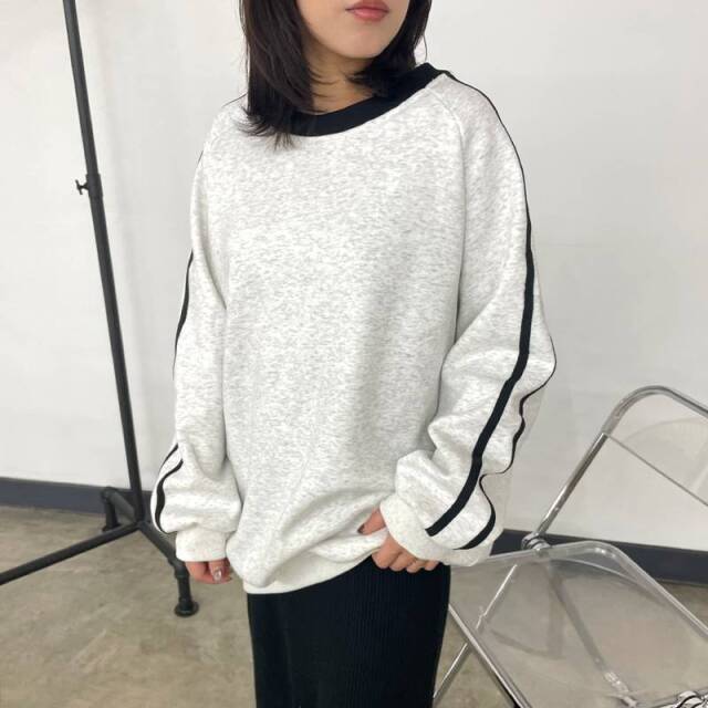 暖袖ラインチュニック