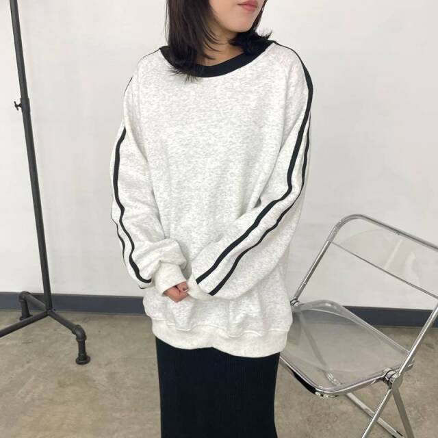 暖袖ラインチュニック