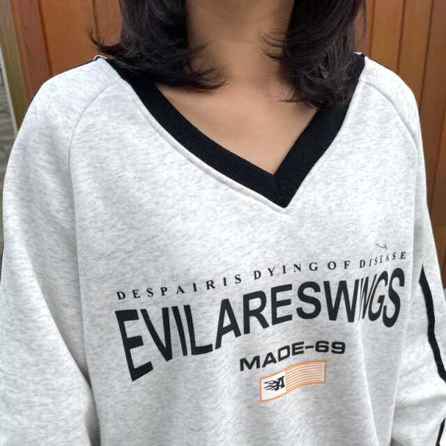 暖ラインゲームシャツプルオーバー