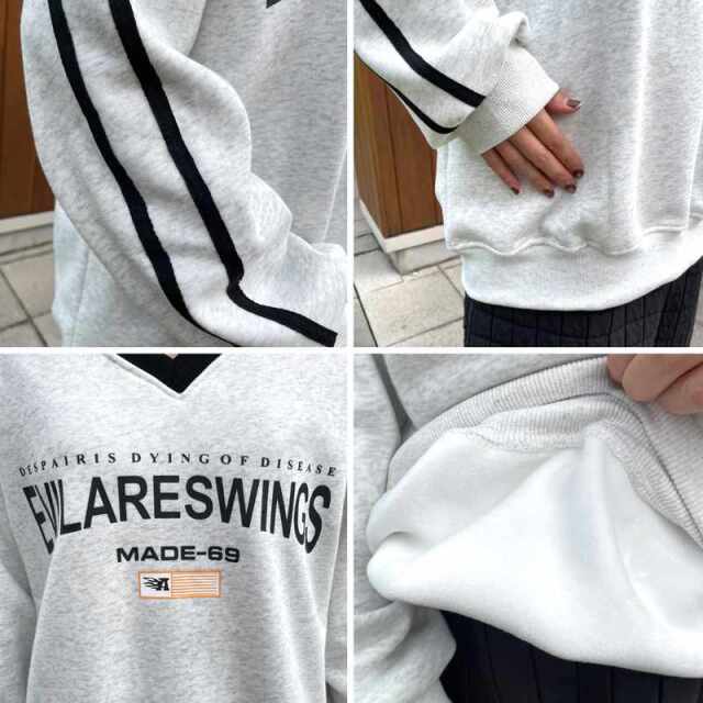 暖ラインゲームシャツプルオーバー