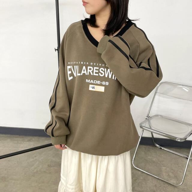 暖ラインゲームシャツプルオーバー