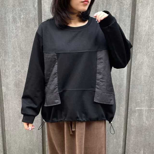 キルト切替ドロストプルオーバー