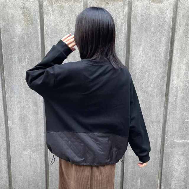 キルト切替ドロストプルオーバー