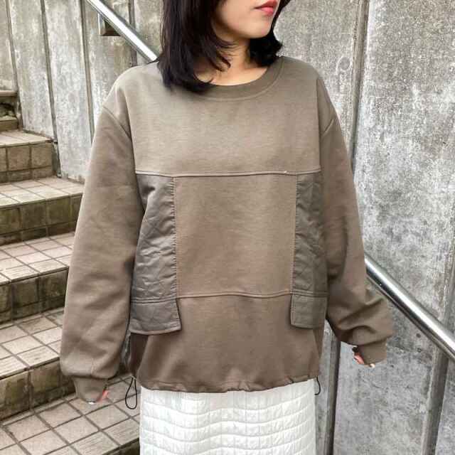 キルト切替ドロストプルオーバー