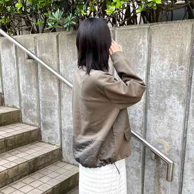 キルト切替ドロストプルオーバー