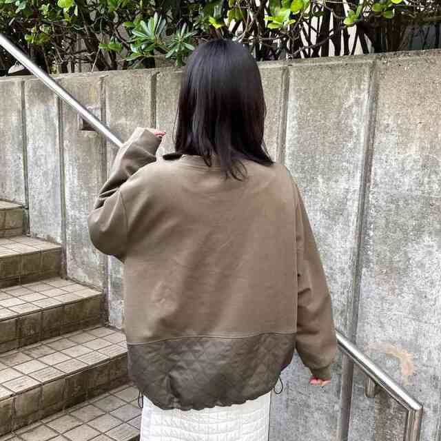 キルト切替ドロストプルオーバー